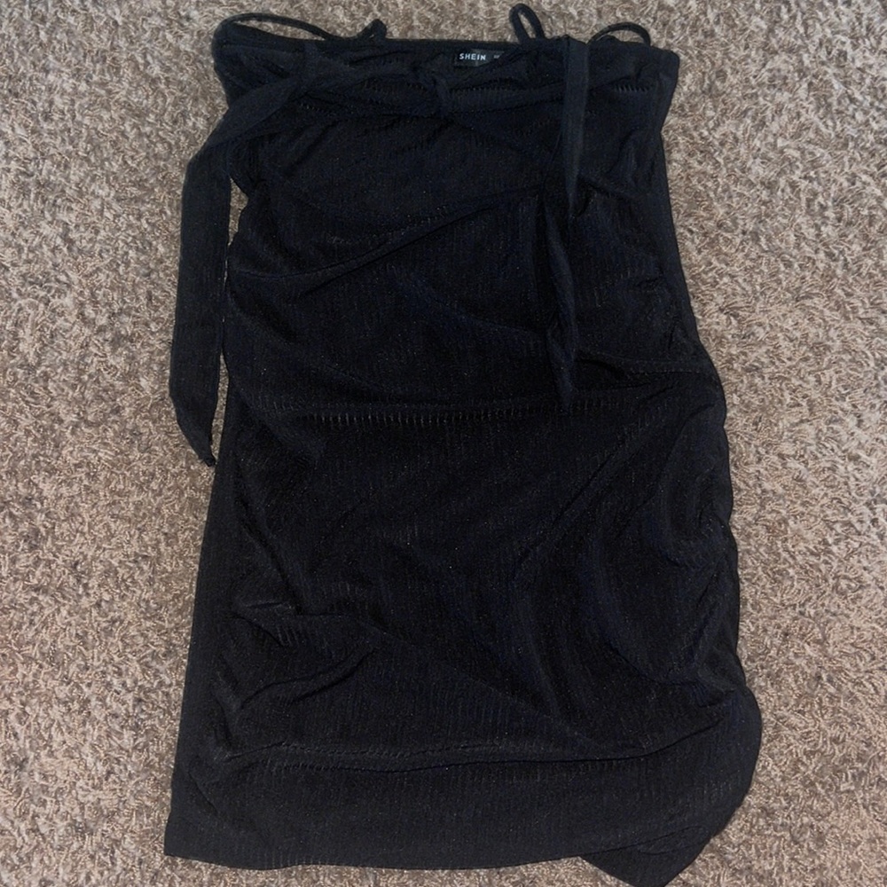 Black mini dress